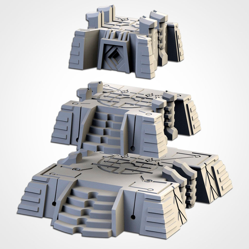 Xenos Pyramids - Scifi Terrain - 3D Printed PLA Plastic - Sigmarite Boutique