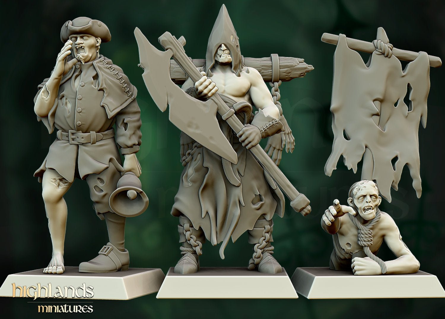 Zombie Command - Highlands Miniatures - Sigmarite Boutique