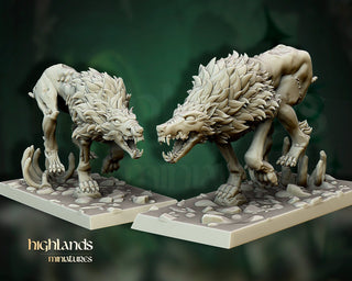 Zombie Dire Wolves - Highlands Miniatures - Sigmarite Boutique