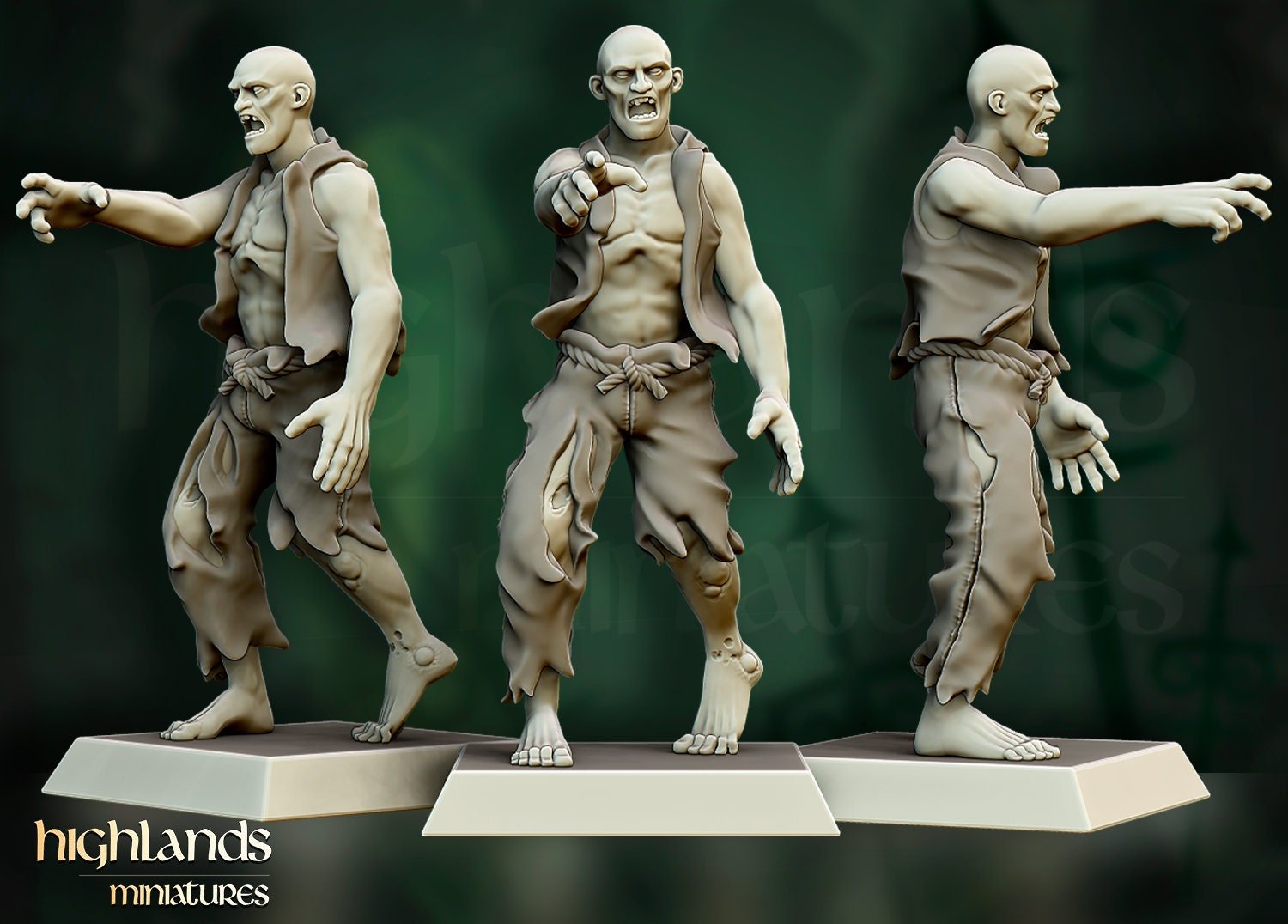 Zombie Villagers - Highlands Miniatures - Sigmarite Boutique