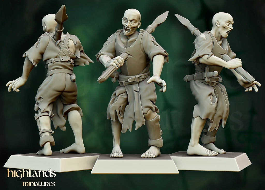Zombie Warriors - Highlands Miniatures - Sigmarite Boutique