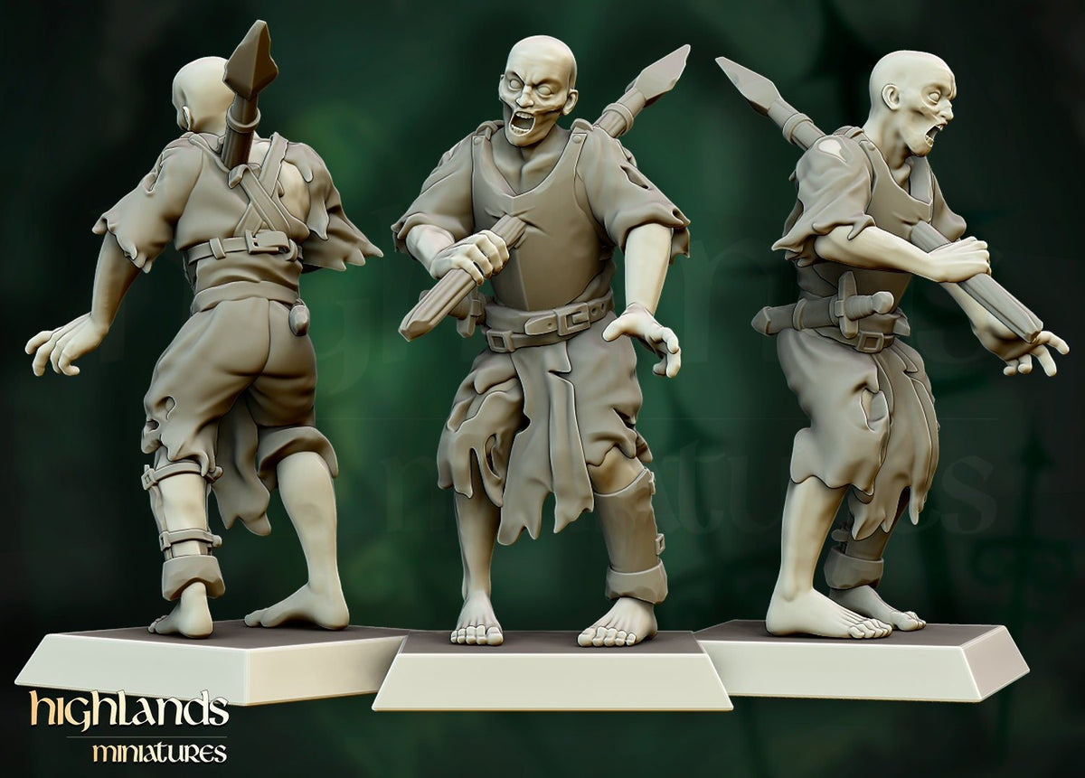 Zombie Warriors - Highlands Miniatures - Sigmarite Boutique