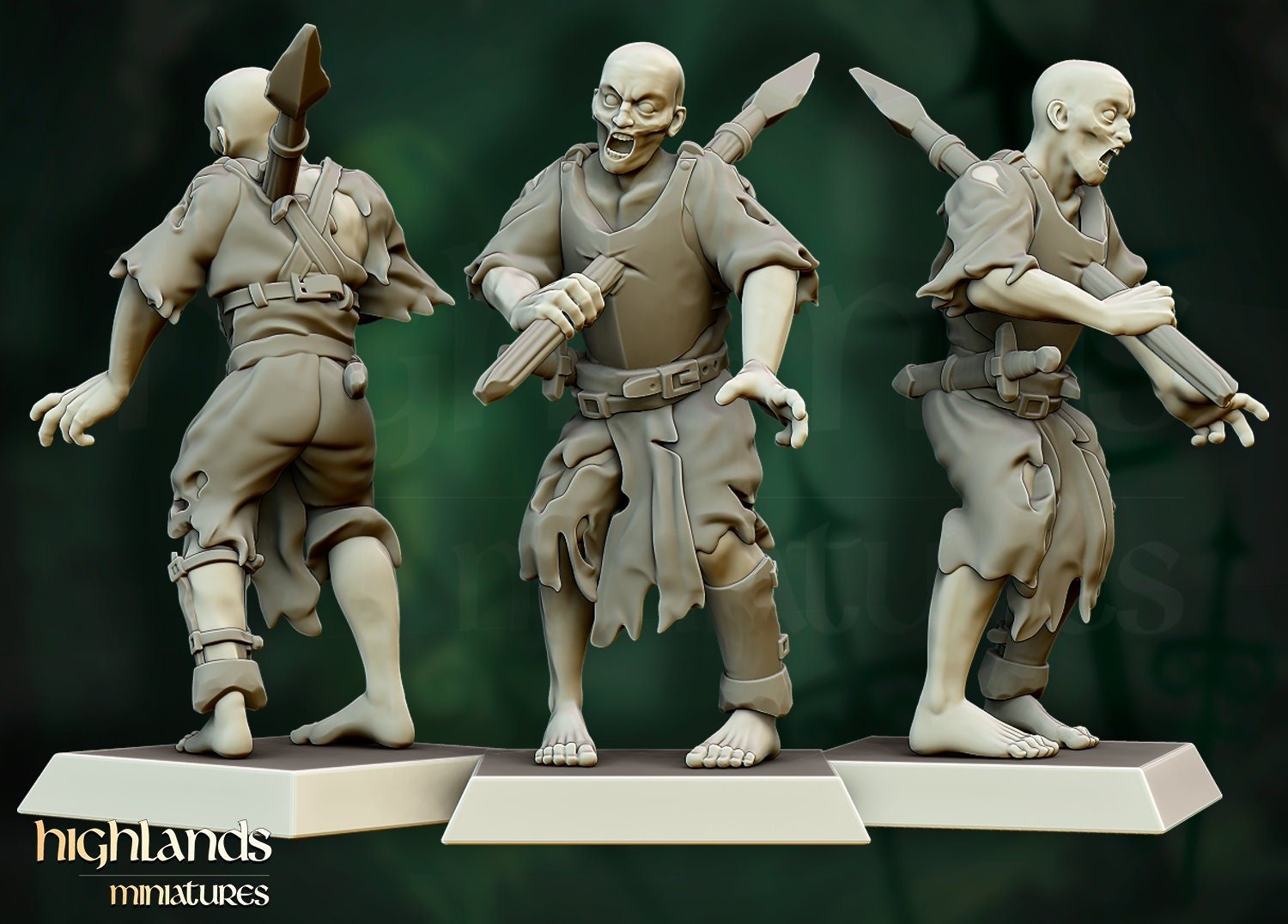 Zombie Warriors - Highlands Miniatures - Sigmarite Boutique