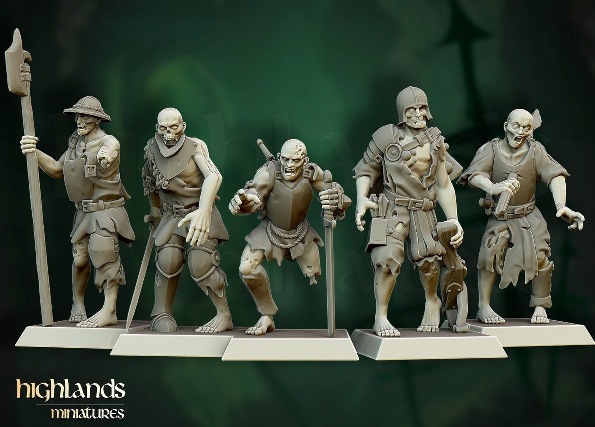 Zombie Warriors - Highlands Miniatures - Sigmarite Boutique