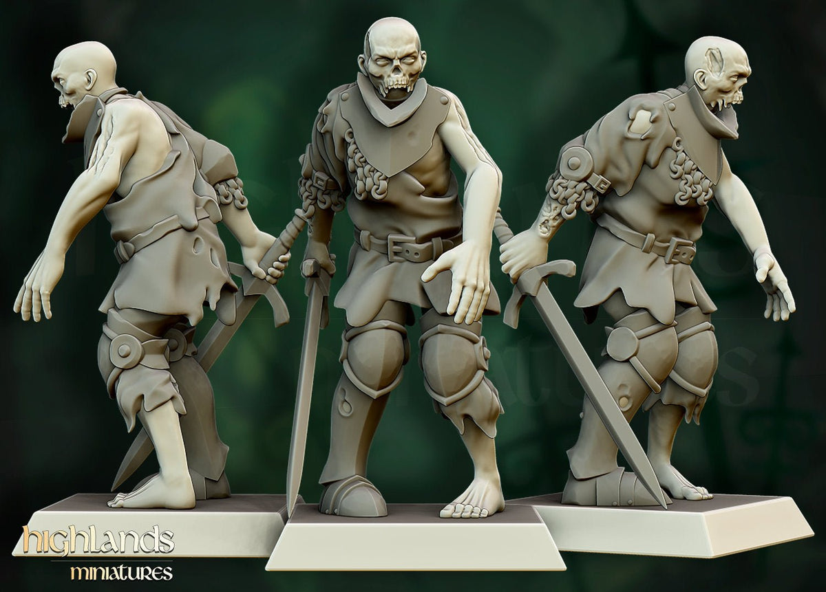 Zombie Warriors - Highlands Miniatures - Sigmarite Boutique