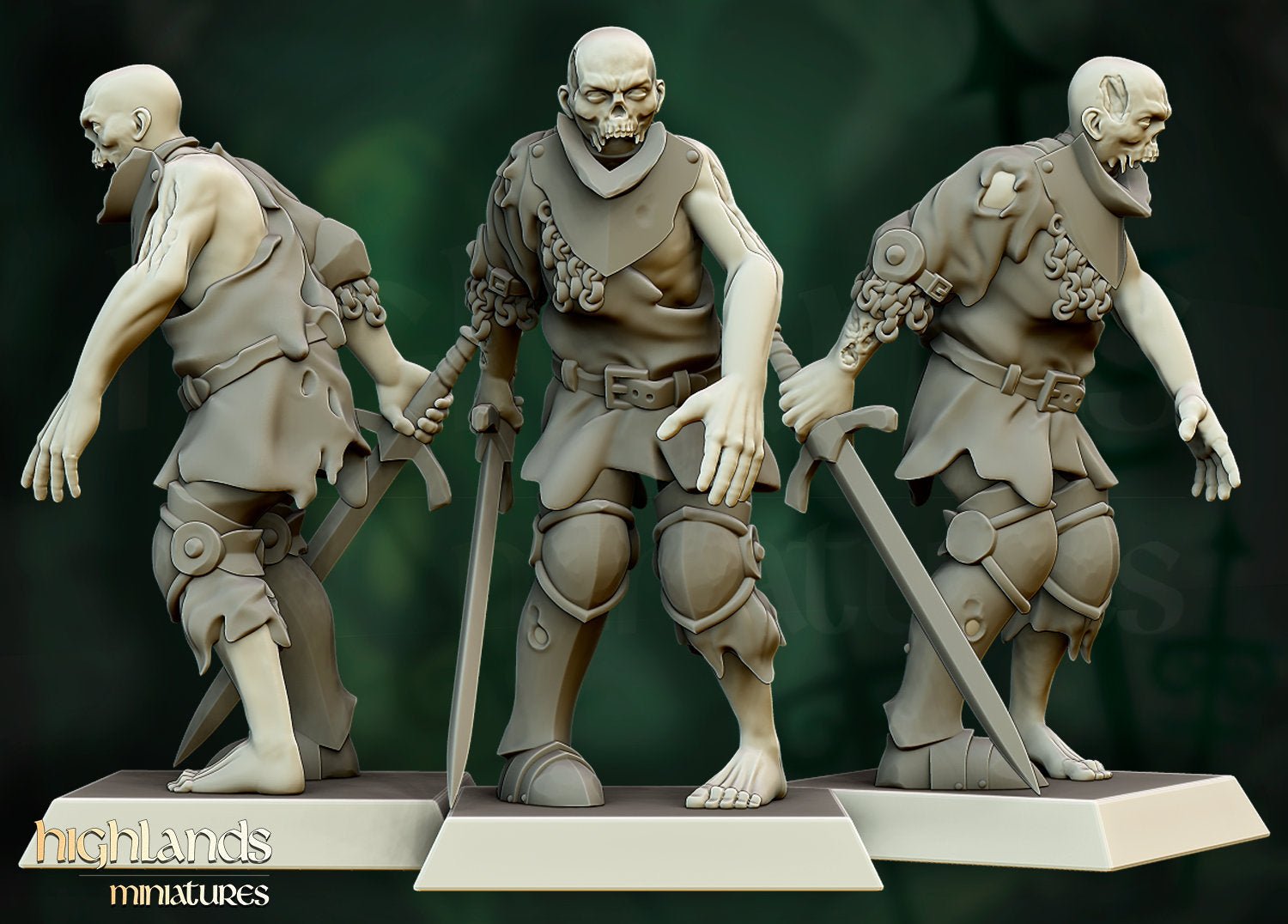 Zombie Warriors - Highlands Miniatures - Sigmarite Boutique